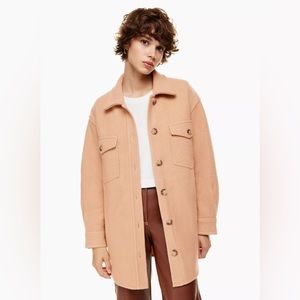 ✨ NWT ✨ Aritzia Wilfred’s Free Ganna Shirt Jacket Shacket in Wildwood Size S / M